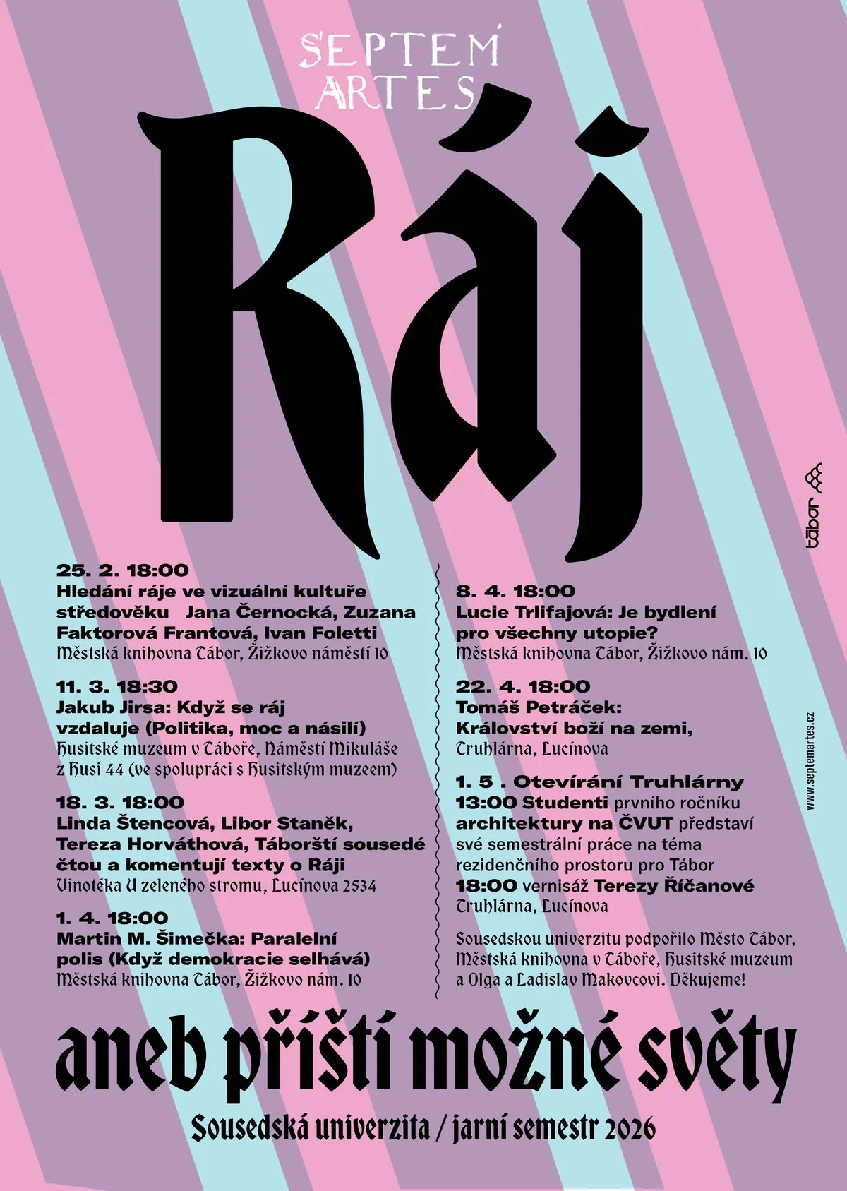 Septem artes – jaro 2026 – Ráj