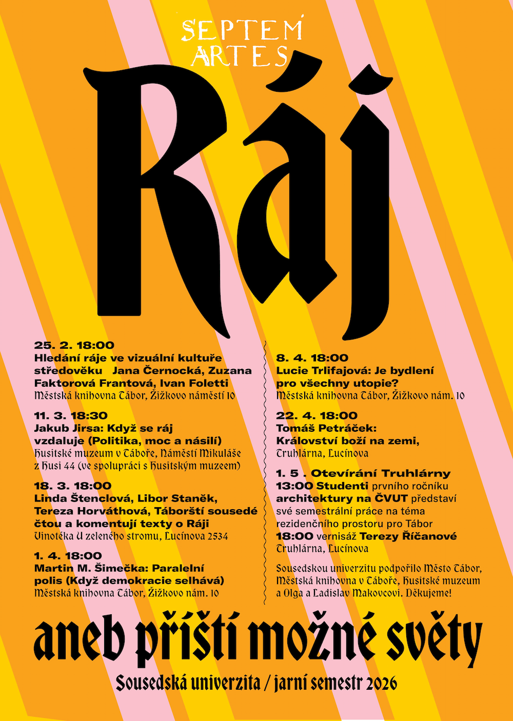 Septem artes – jaro 2026 – Ráj